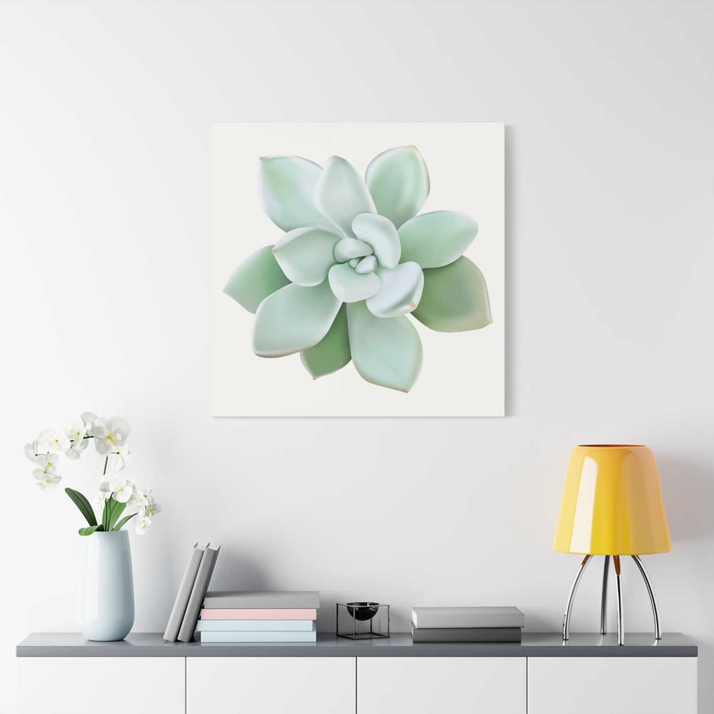 Pachyveria Haagei Succulent Canvas Print – Botanical Wall Art