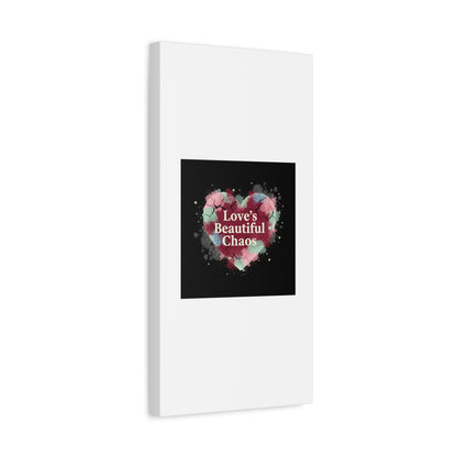 Love's Beautiful Chaos Canvas Print | Soft Grunge Hearts, Distressed Heart Art