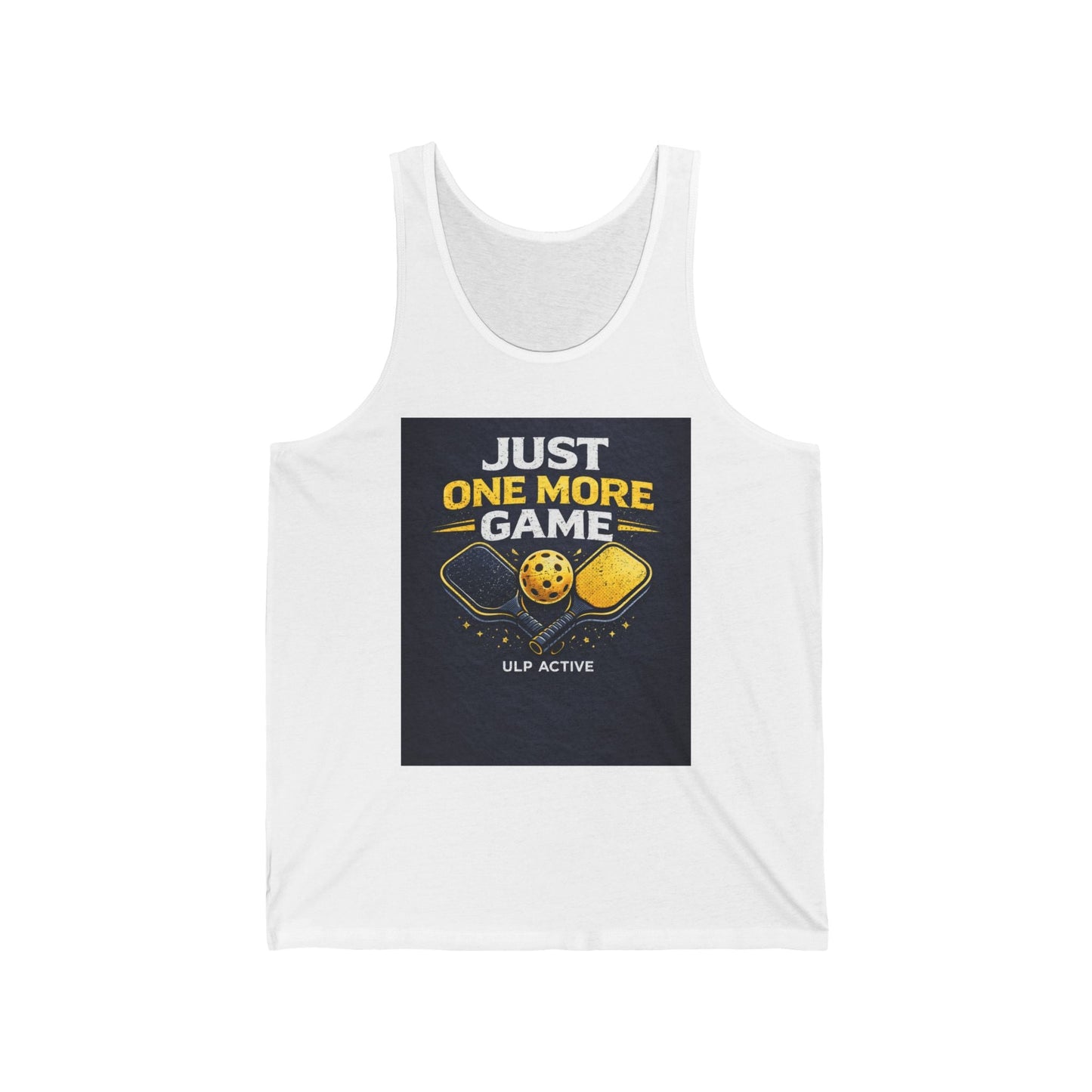 Pickleball Tank Top - "Just One More Game" Athletic Court Graphic