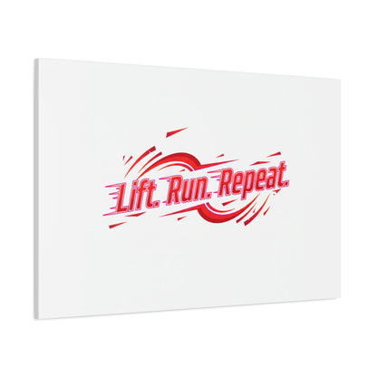 Lift Run Repeat Canvas | Fitness Wall Art, Gym Motivation