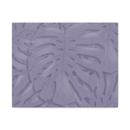 Violet Monstera Canvas Print – Botanical Wall Art