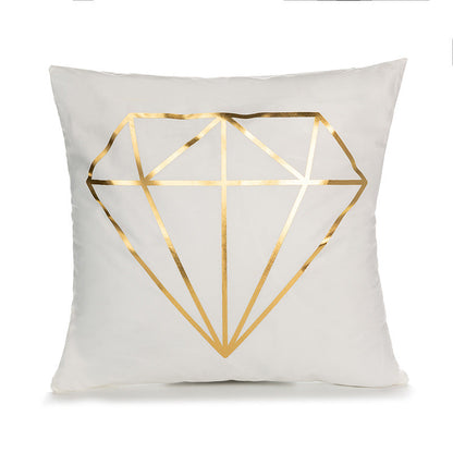 Sofa cushion cover bronzing waist pillowcase