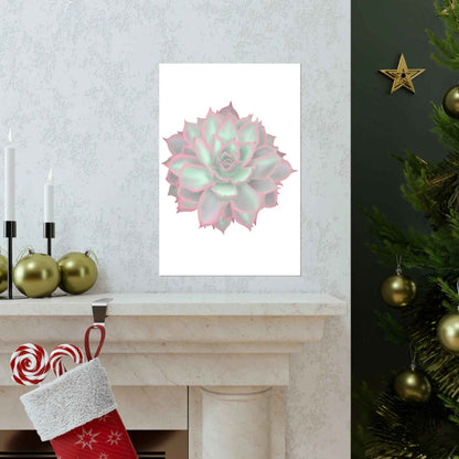 Echeveria Violet Queen Succulent Botanical Print – Unframed Wall Art