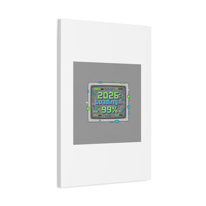 2026 Loading 99% Canvas | NYE countdown, retro system interface