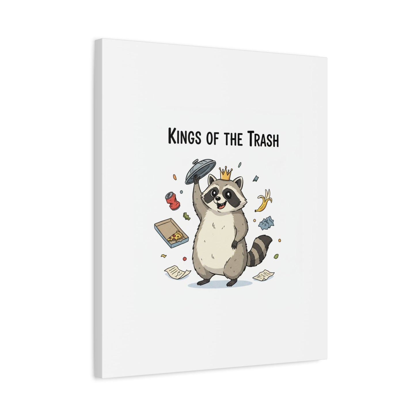 Kings of the Trash Canvas, Raccoon Doodle | Trash Panda, Goofy Critter Art