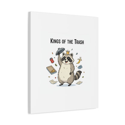 Kings of the Trash Canvas, Raccoon Doodle | Trash Panda, Goofy Critter Art