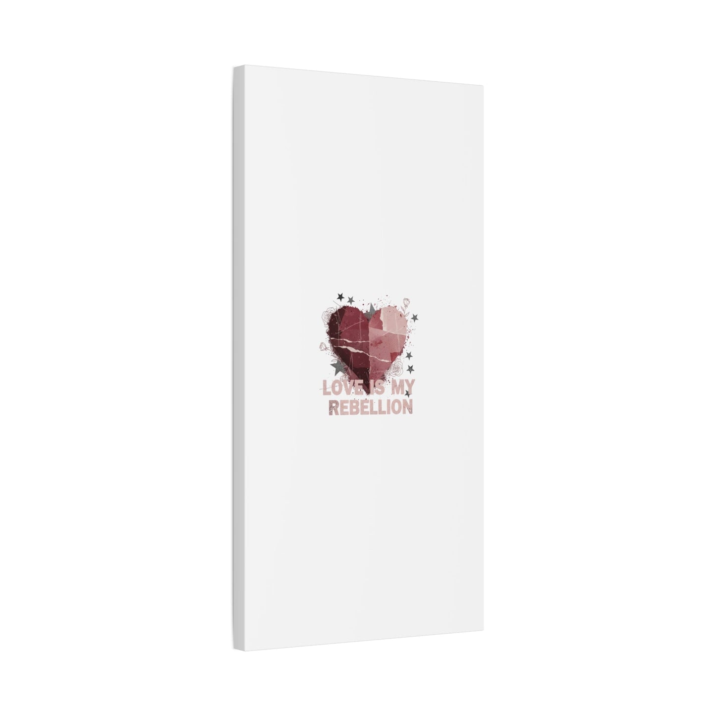 Love Is My Rebellion Canvas | Soft Grunge Hearts, Distressed Valentine Collage