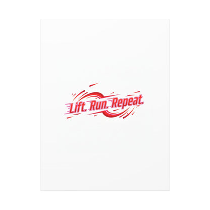 Lift Run Repeat Canvas | Fitness Wall Art, Gym Motivation