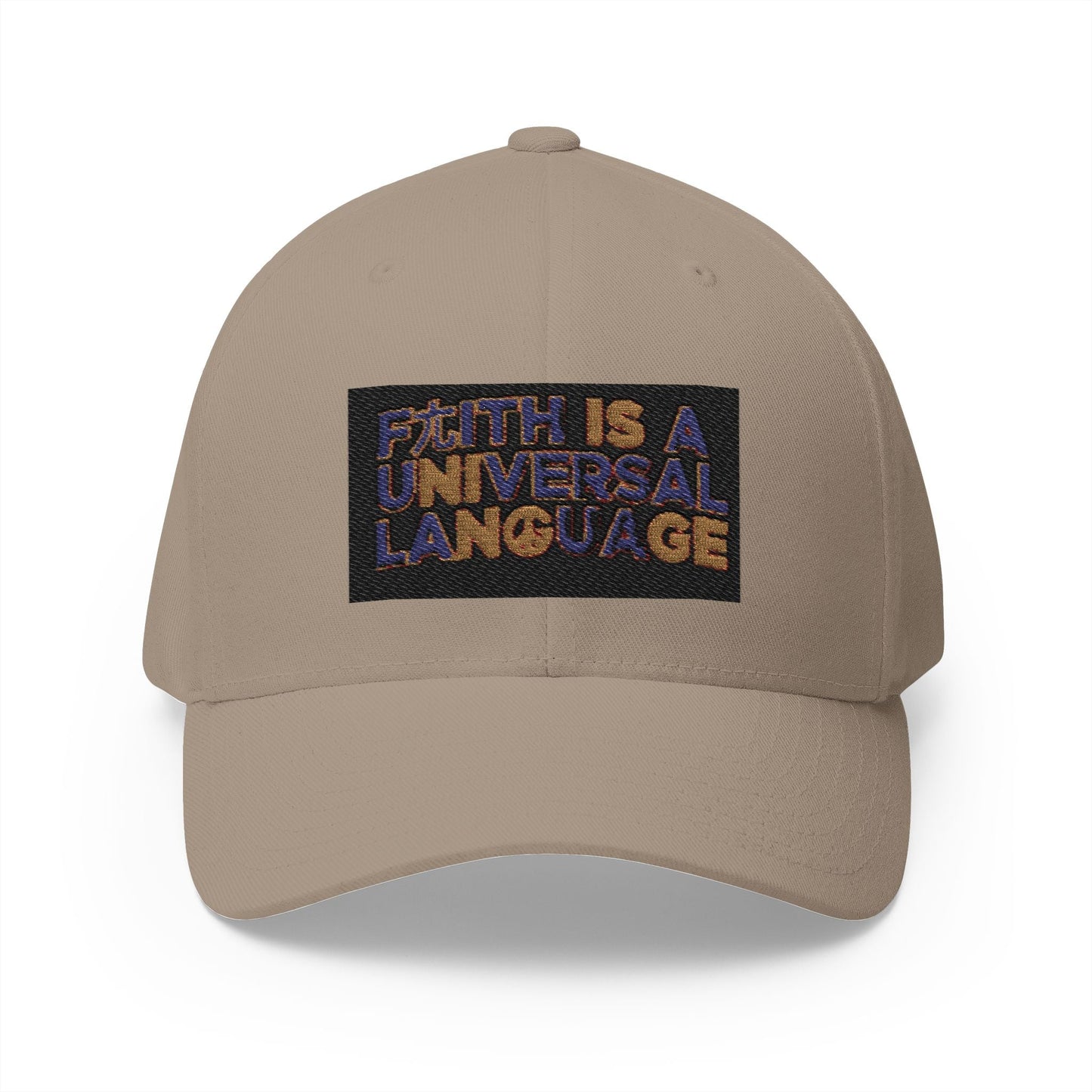 Embroidered 'Faith Is A Universal Language' Closed-Back Cap