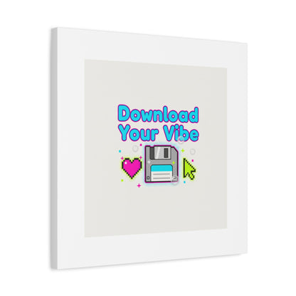Download Your Vibe Canvas | Y2K Retro Tech, Pixel Floppy Disk Poster