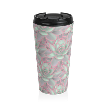 Echeveria Violet Queen Succulent 15 oz Vacuum Insulated Stainless Steel Travel Tumbler