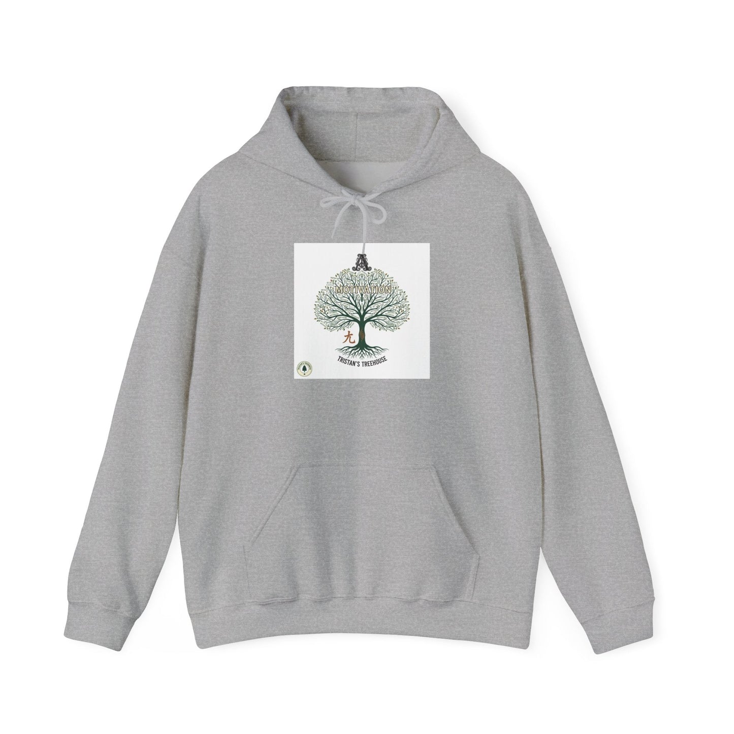 Handwritten Tree Doodle Hoodie | sketch aesthetic, handwritten message apparel