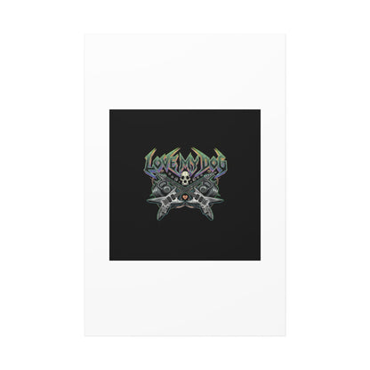 Love My Dog metal font Canvas | gothic wellness quote, edgy self-care merch