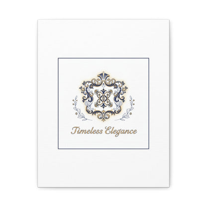 Ornate Brooch Emblem Canvas | Vintage Formalwear Accents, Baroque Print