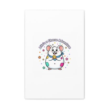 Life's a Cheese Adventure Canvas | Rodent-Core rat art print