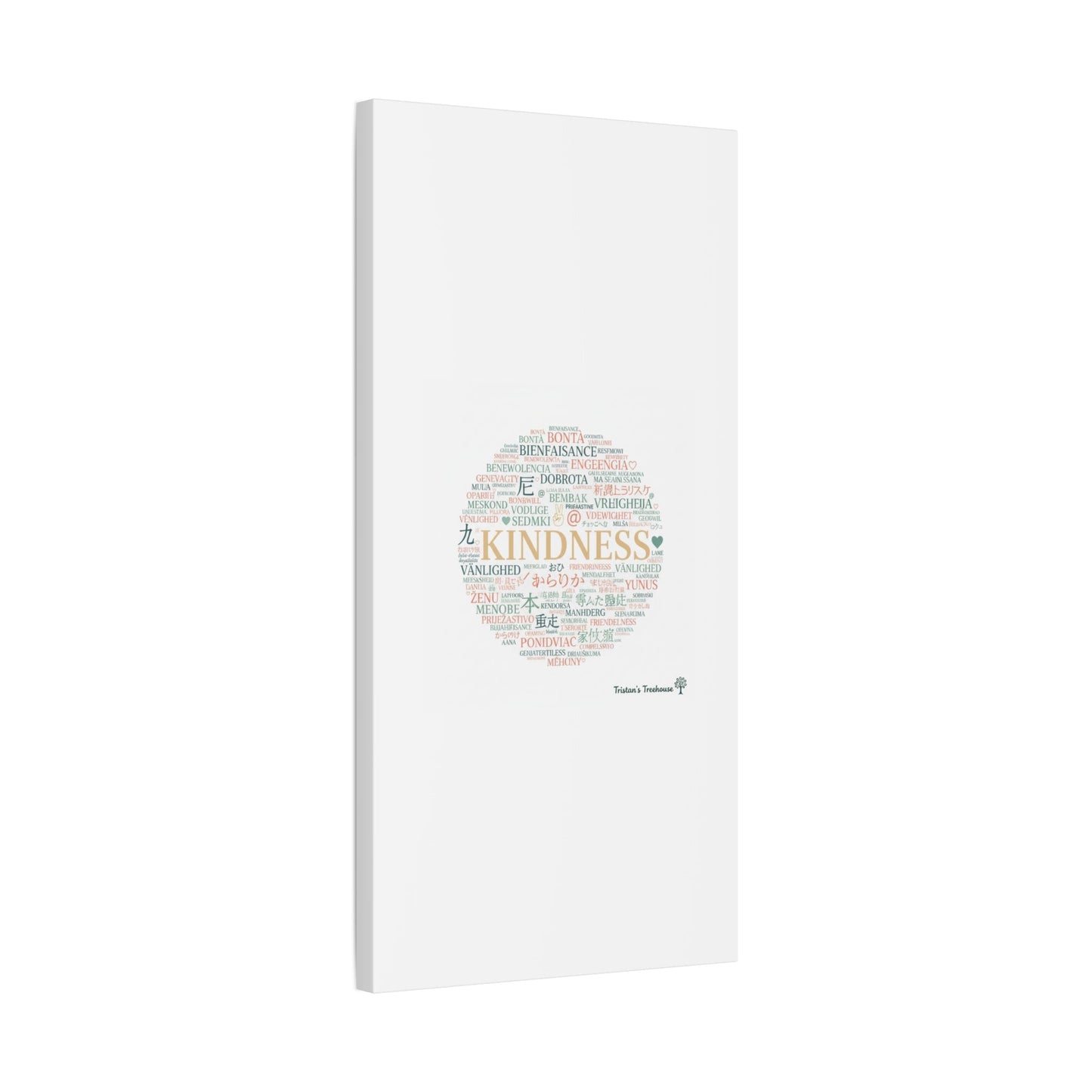 Kindness Word Cloud Canvas | Fresh Start Minimalist Wall Art