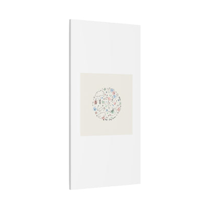Doodle Circle Line Drawing Matte Canvas, Hand-Drawn Sketch Art