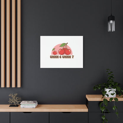 Six Severn Cherry Retro Graphic Canvas | kawaii fruit print, vintage cherry design