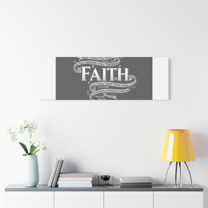 handwritten faith ribbon Canvas | sketch aesthetic, doodle design