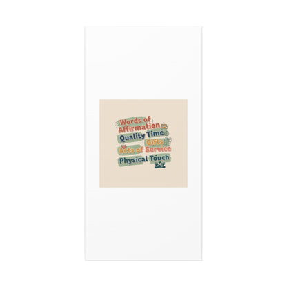 Love Languages List Matte Canvas Wall Art | love language meme, relationship humor