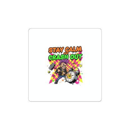 Crash Out Sticker | meltdown sticker, high stress design
