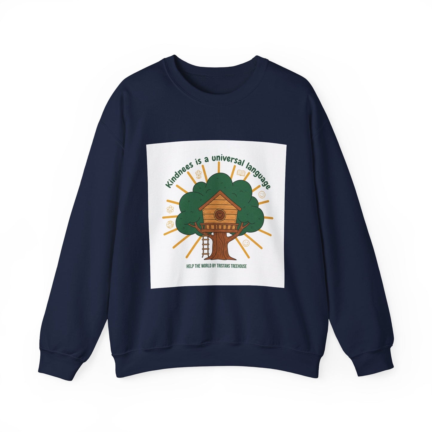 Kindness Treehouse Sweatshirt | eco humor, sustainable living