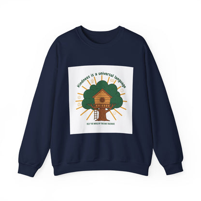Kindness Treehouse Sweatshirt | eco humor, sustainable living