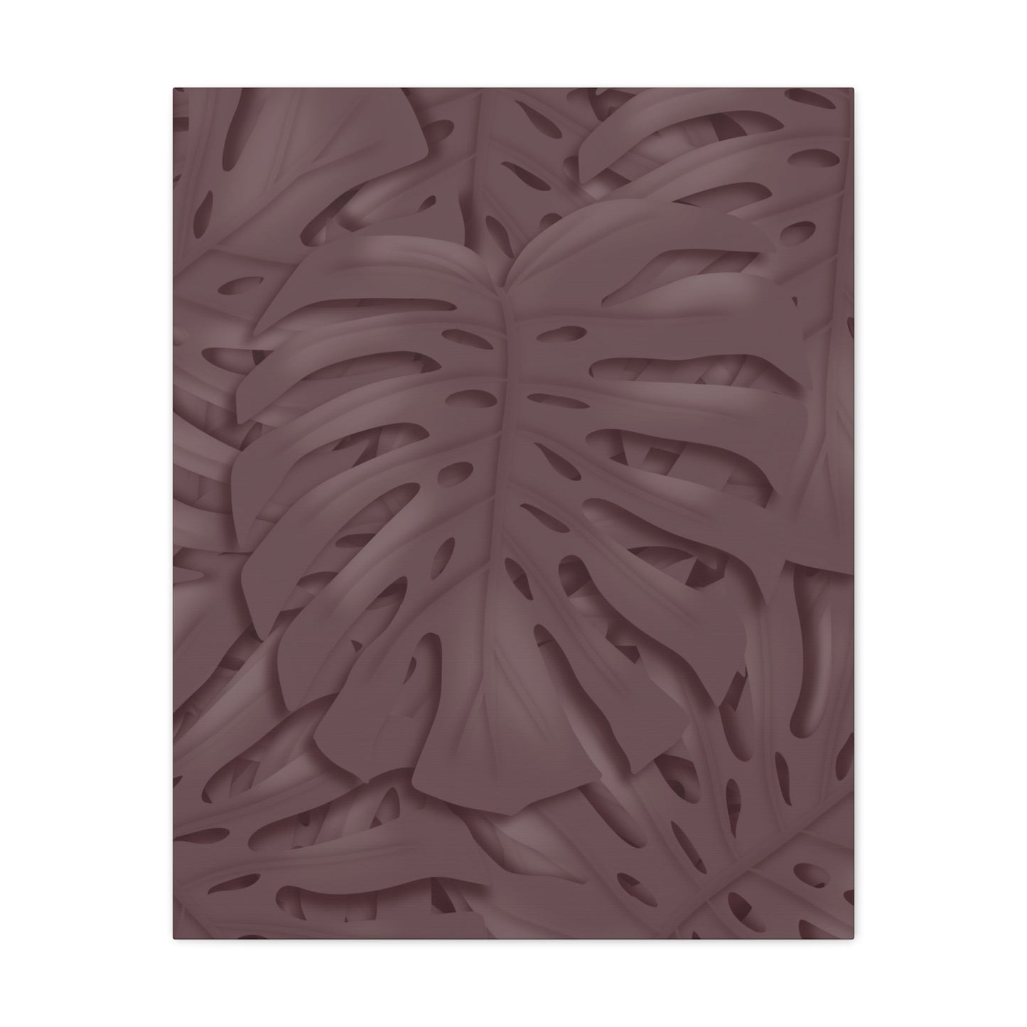 Merlot Monstera Canvas Print – Botanical Wall Art