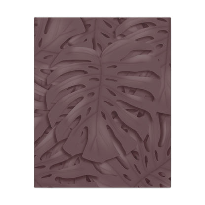 Merlot Monstera Canvas Print – Botanical Wall Art