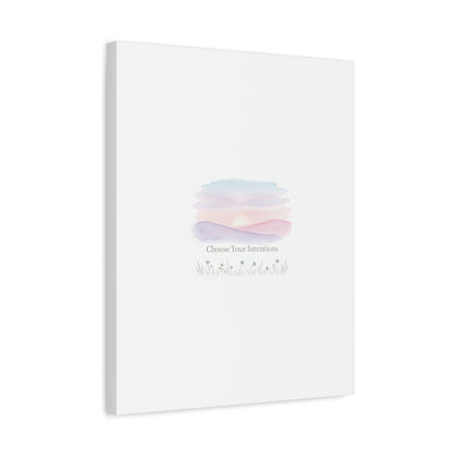 Choose Your Intentions Canvas, soft wellness poster, pastel gradient mindfulness art