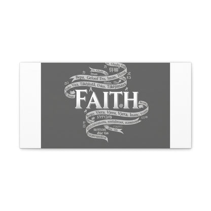 handwritten faith ribbon Canvas | sketch aesthetic, doodle design