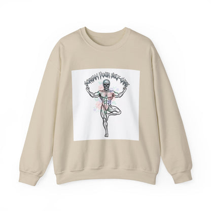Loud Self-Care Metal Font Crewneck | gothic wellness quote, edgy self-care merch