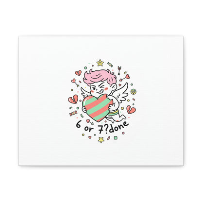 Weird Cupid heart illustration Canvas | Weird Valentine, quirky chaotic love