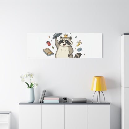 Kings of the Trash Canvas, Raccoon Doodle | Trash Panda, Goofy Critter Art