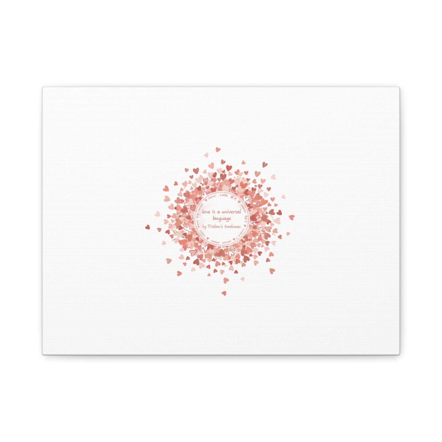 Tiny Heart Confetti Canvas | Matte Stretched Wall Art