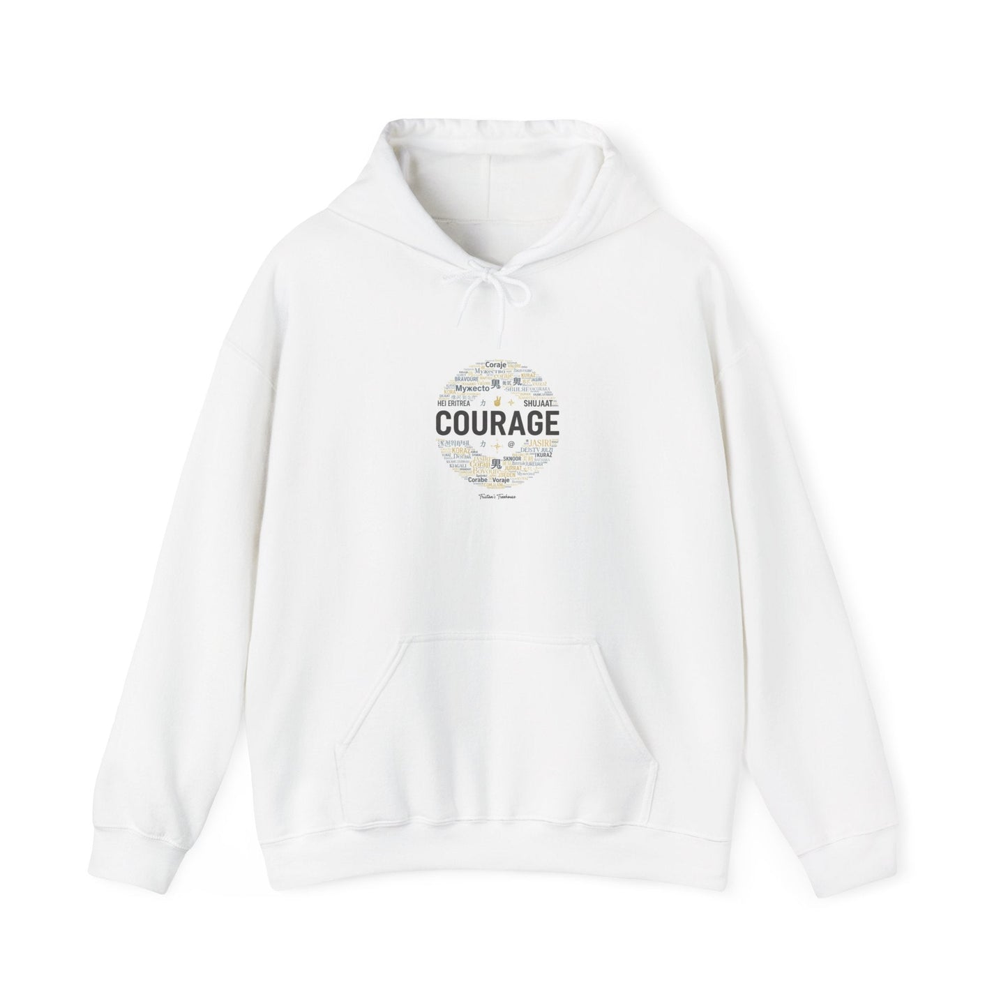 Courage Minimalist Circle Hoodie | Fresh Start apparel, reset mode design