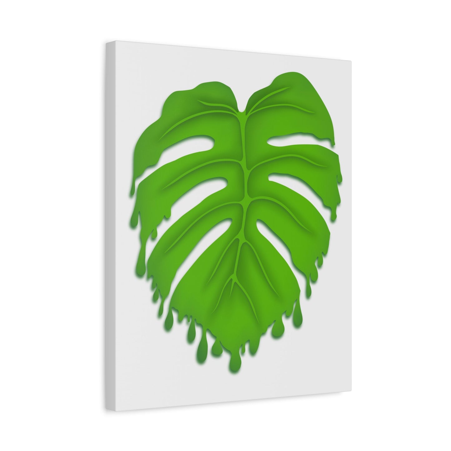 Melting Monstera Canvas Print – Botanical Wall Art