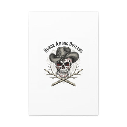 Honor Among Outlaws Canvas | Western Skull Art, Gothic Americana Desert Noir