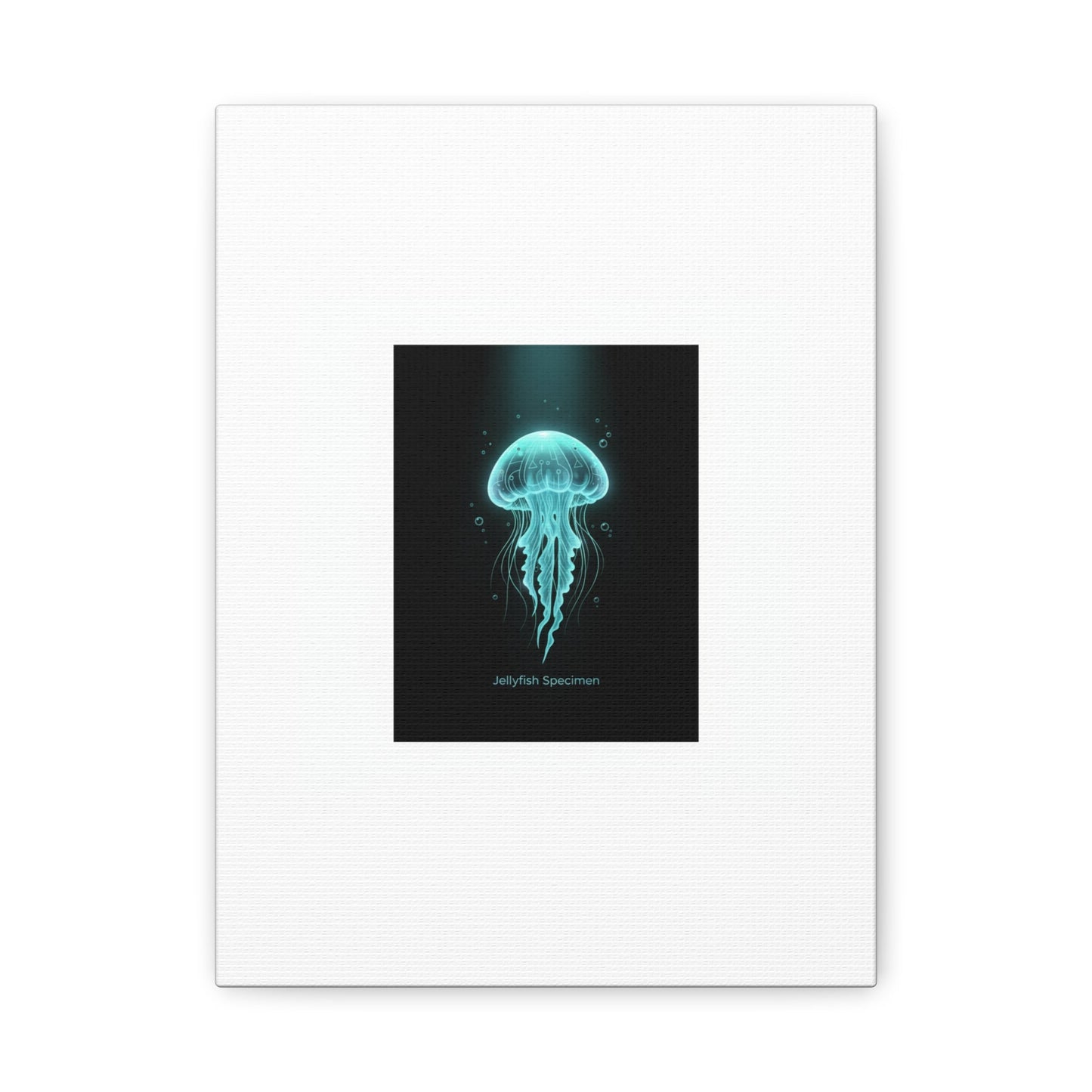 Bioluminescent Jellyfish Art Canvas | Deep Sea Aesthetic, Neon Glow