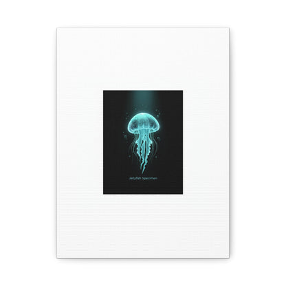 Bioluminescent Jellyfish Art Canvas | Deep Sea Aesthetic, Neon Glow