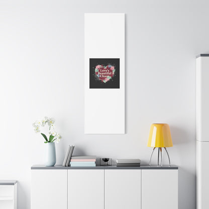 Love's Beautiful Chaos Canvas Print | Soft Grunge Hearts, Distressed Heart Art