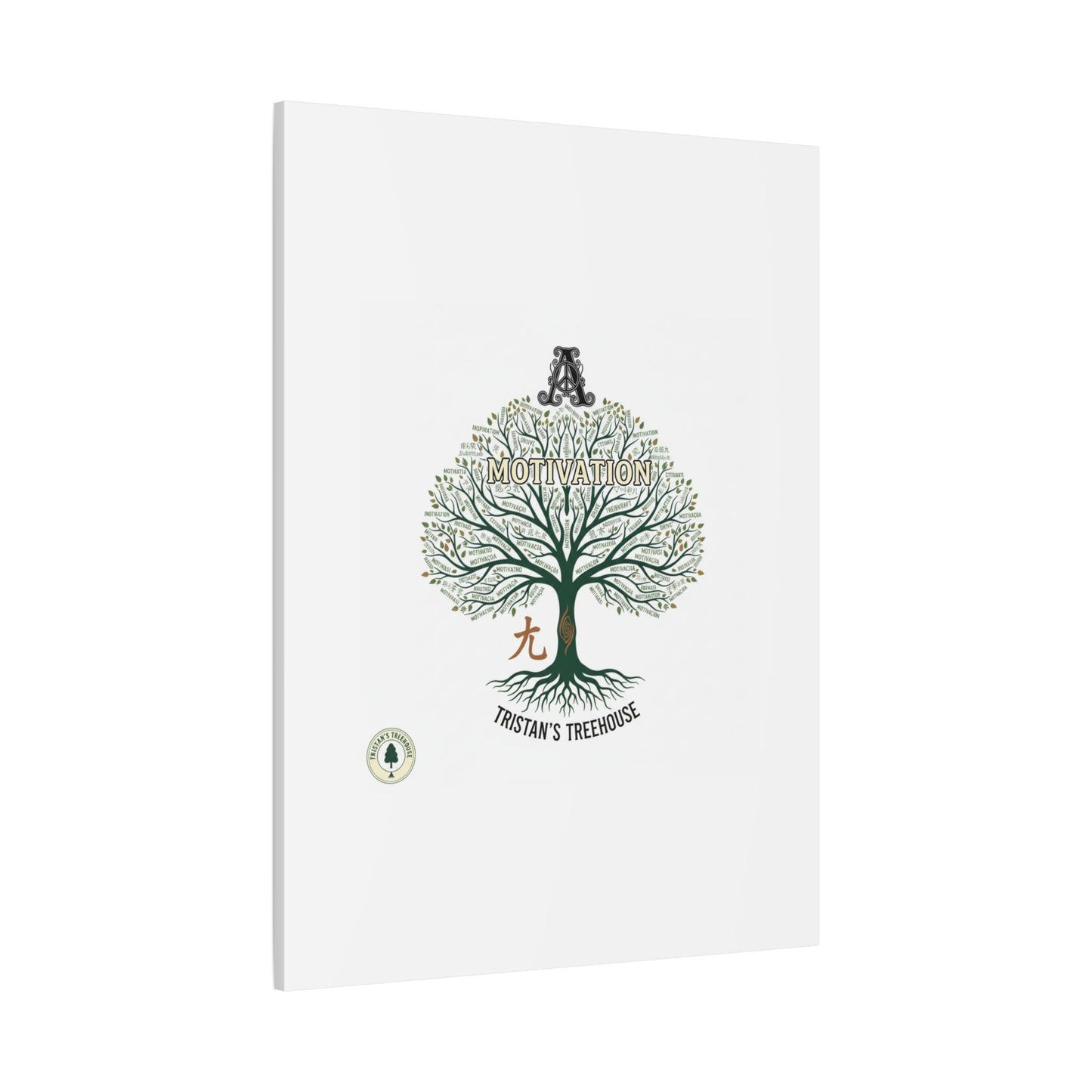 Handwritten Doodle Tree Canvas | Matte Stretched Wall Art