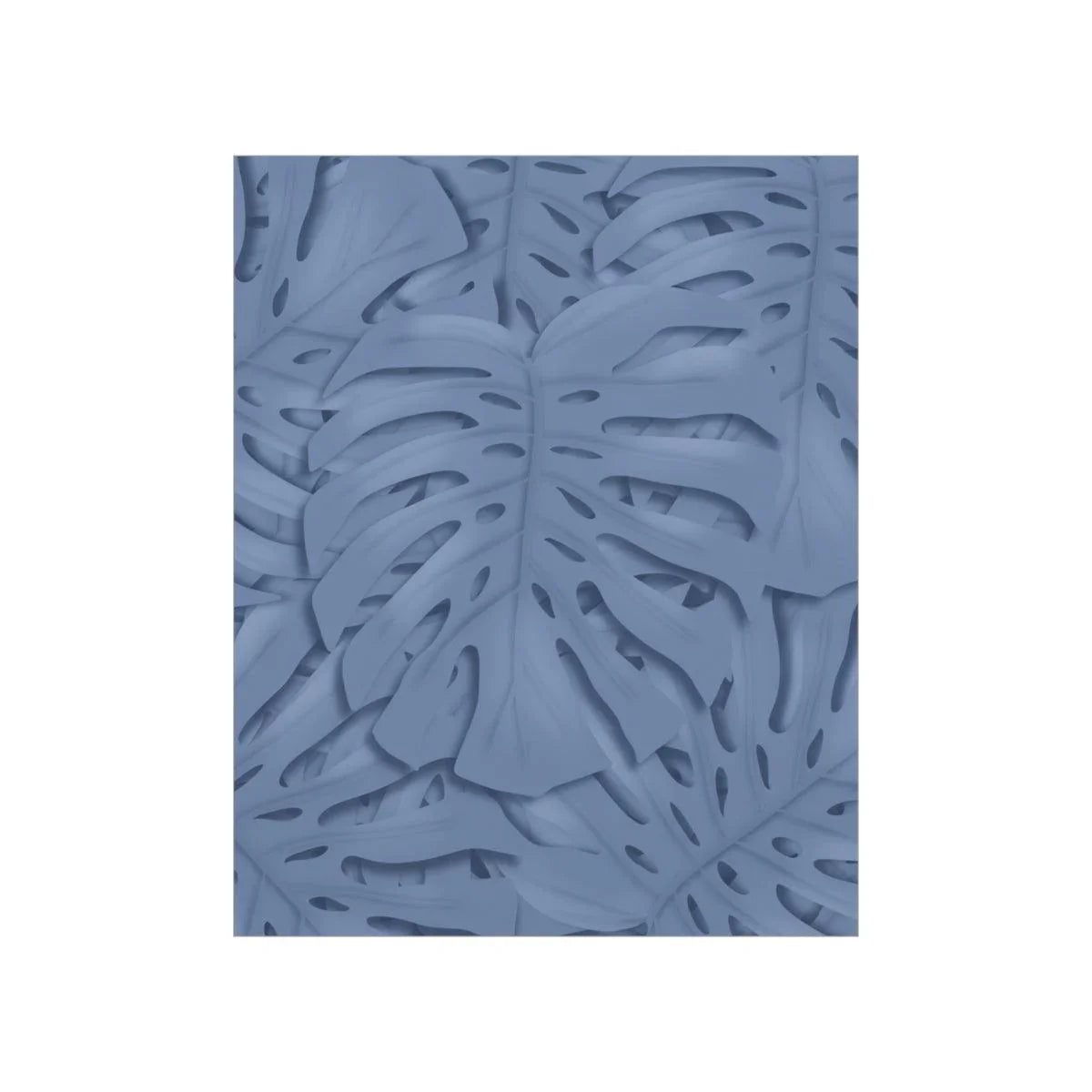 Blue Monstera Botanical Print – Unframed Wall Art