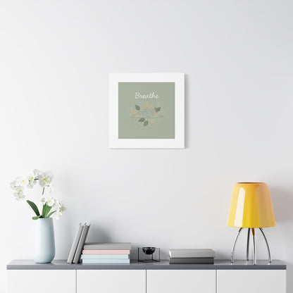 Breathe Mountain Line Canvas | Nature Symbols, Minimal Forest Wall Art