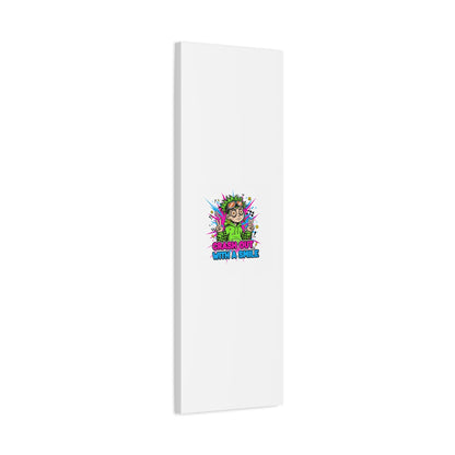 Crash Out With a Smile Canvas Print | Neon Skate Graffiti, Meme Meltdown Art
