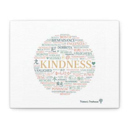 Kindness Word Cloud Canvas | Fresh Start Minimalist Wall Art