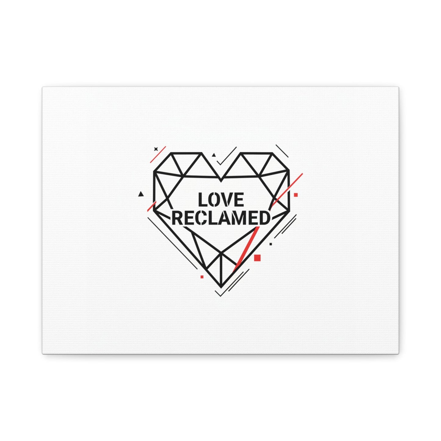 Love Reclaimed Canvas | modern heart design, minimalist love icon