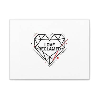 Love Reclaimed Canvas | modern heart design, minimalist love icon