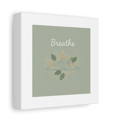 Breathe Mountain Line Canvas | Nature Symbols, Minimal Forest Wall Art