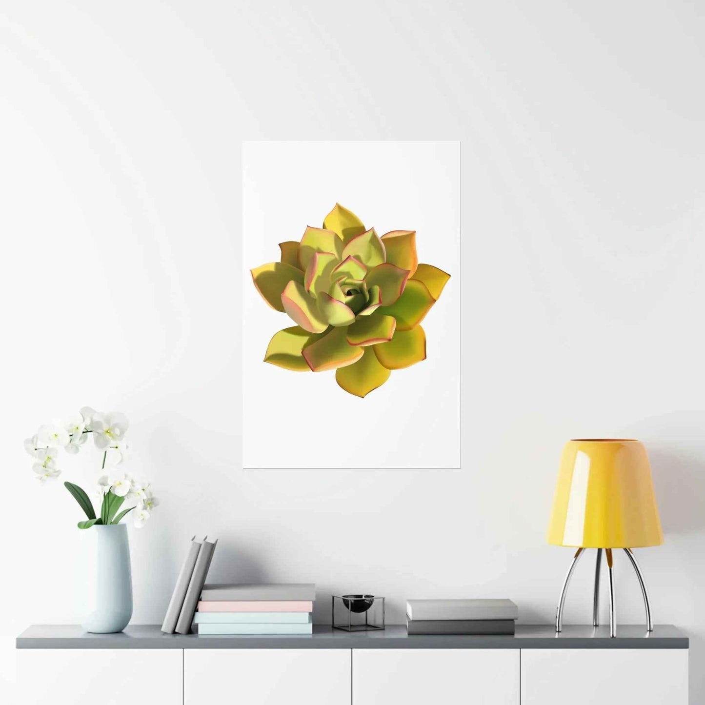 Noble Aeonium Succulent Botanical Print – Unframed Wall Art